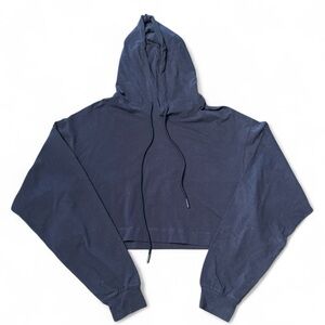 Women’s Ododos Crop Top Sweatshirt Hoodie Navy Blue Size Small NWT